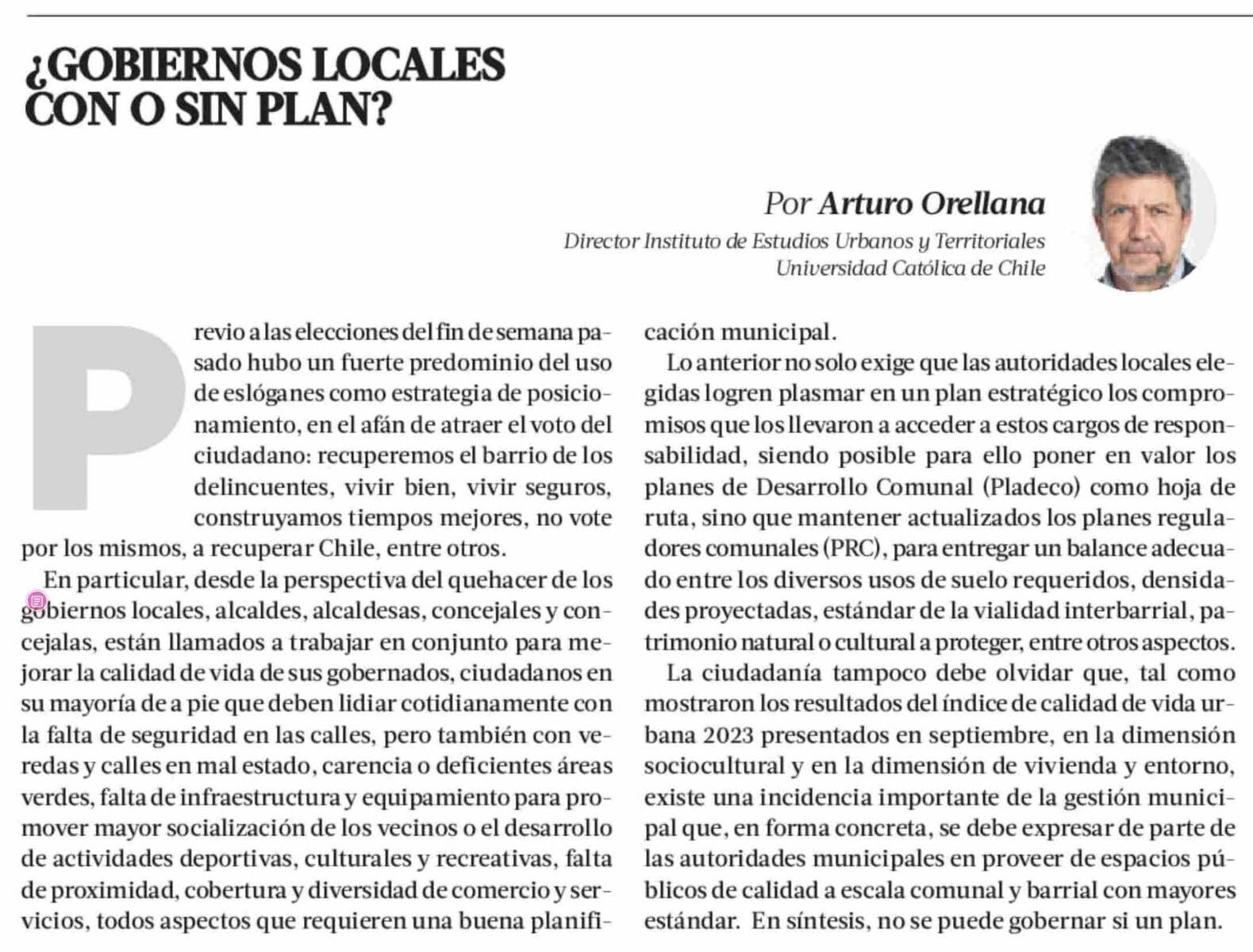 PRENSA I ¿Gobiernos locales con o sin plan?